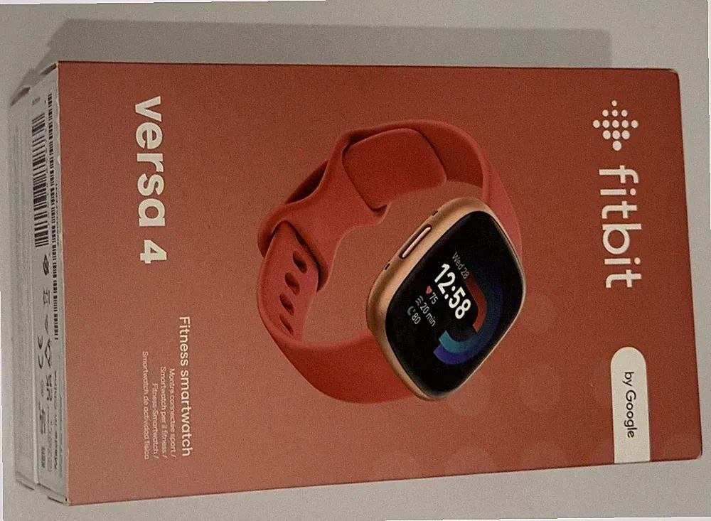 FITBIT Versa 4 Smartwatch Aluminium Elastomer, S/L, Pink Sand/Copper Rose