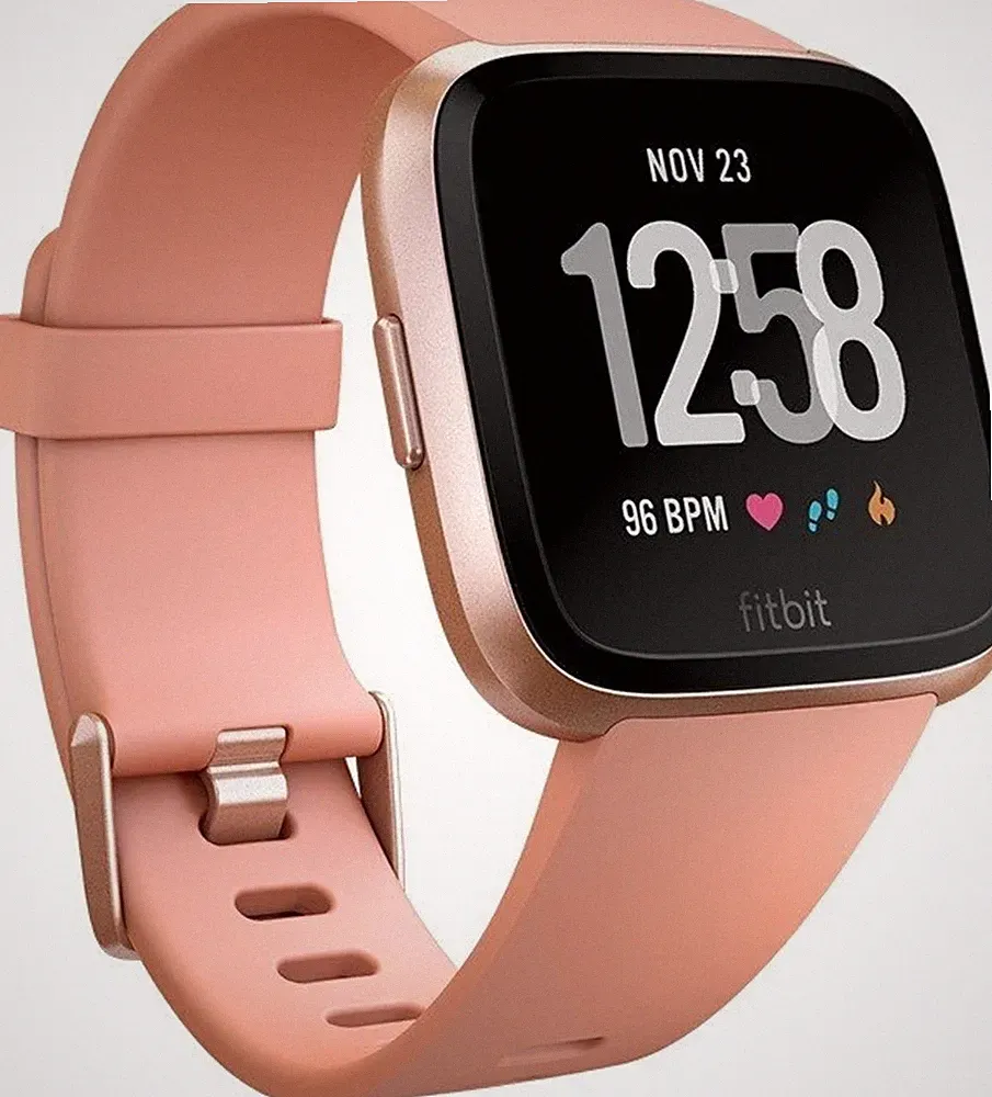 Fitbit Versa rosegold/rose Smartwatch 41mm 1,3" Touchscreen - TOP ZUSTAND