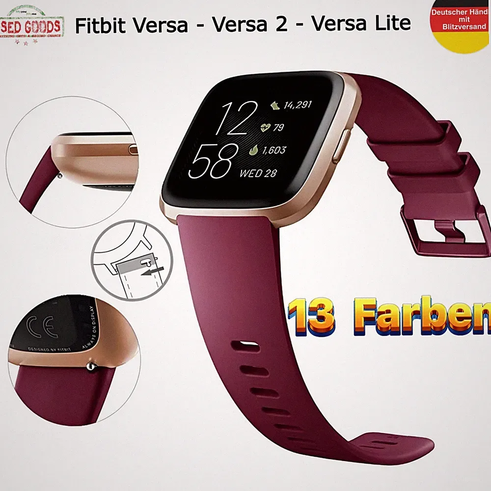 Fitbit Versa Versa 2 Versa Lite Fitness Ersatz Armband Silikon Sport Smart Watch