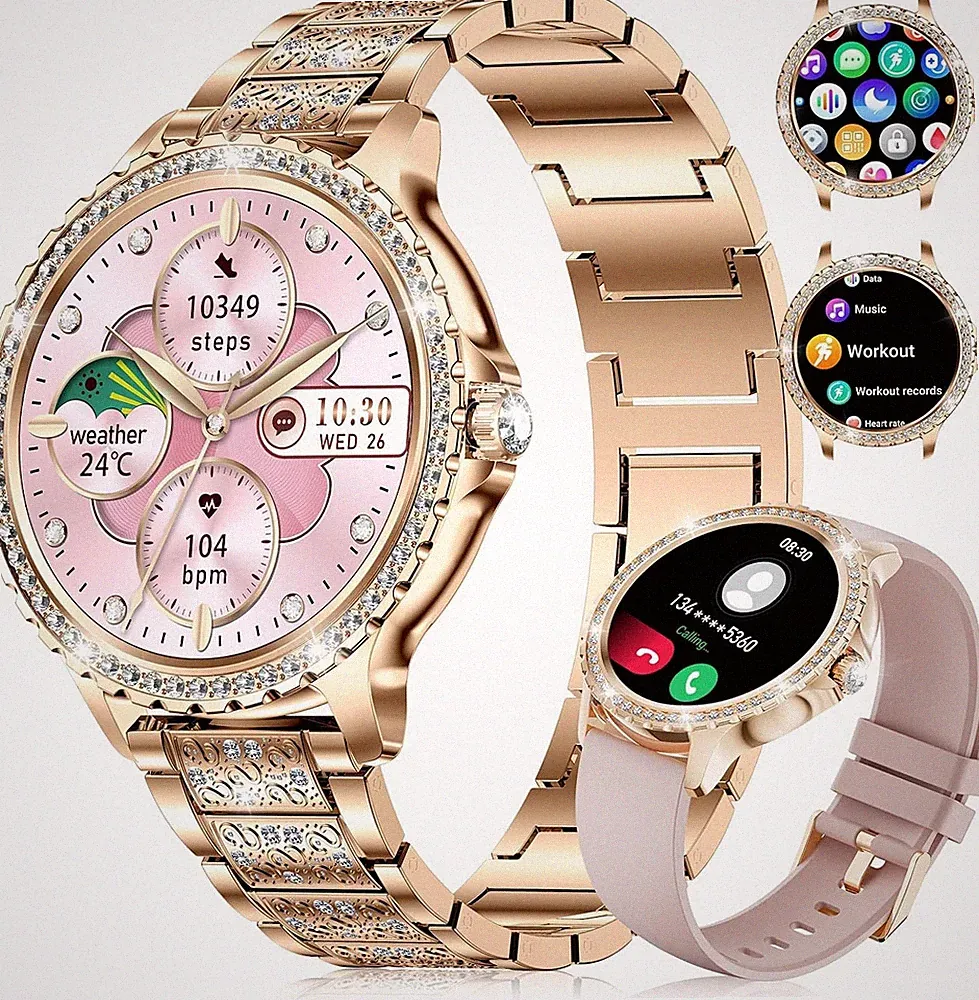 FITFLEX Smartwatch Damen 1,35 Zoll HD Wasserdicht 20 Sport