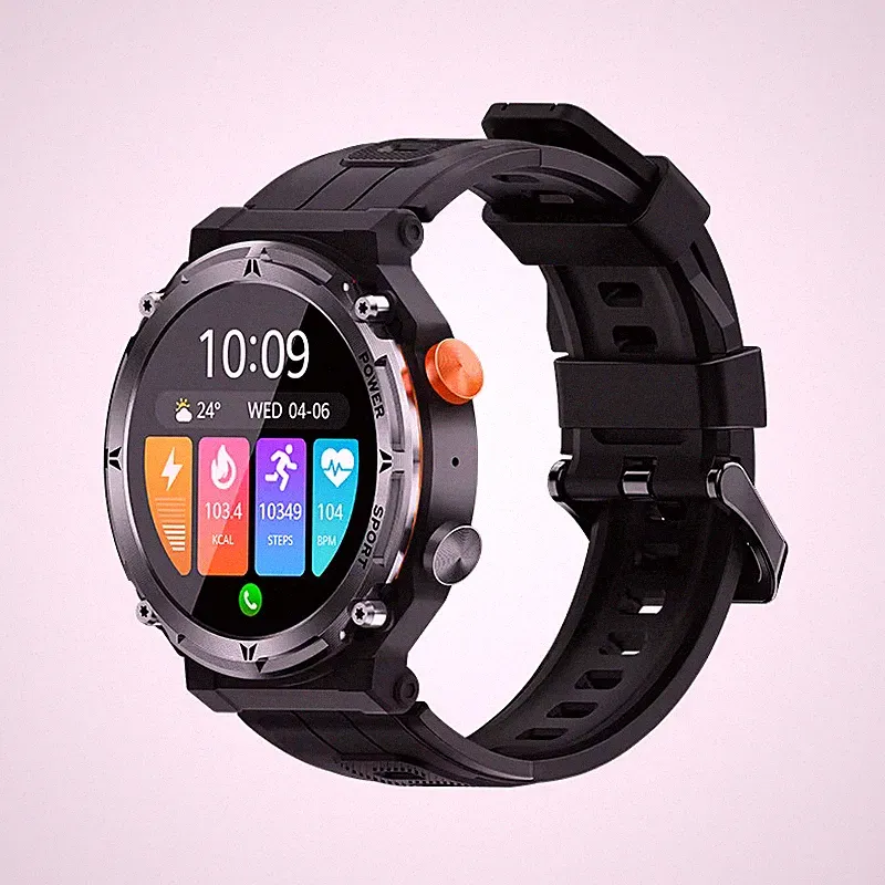 Fitness Smart Watch Bluetooth Telefonieren, Herzfrequenz, Blut/Sauerstoff, Sport
