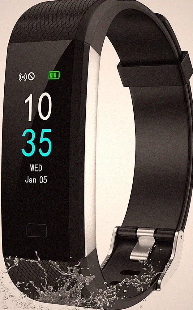 Fitness Tracker Armband Schrittzaehler Smartwatch Sport Herren wassergeschuetzt