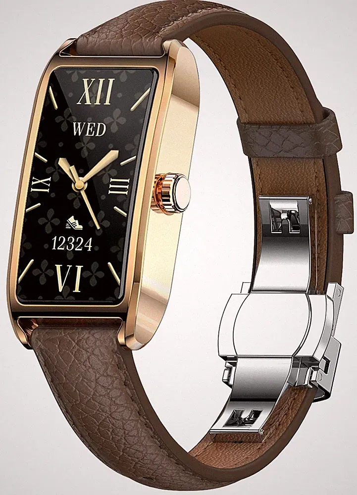 Fitness Tracker Damen Schmal Elegant Luxuriös Gold Classic Smartwatch Damenuh...