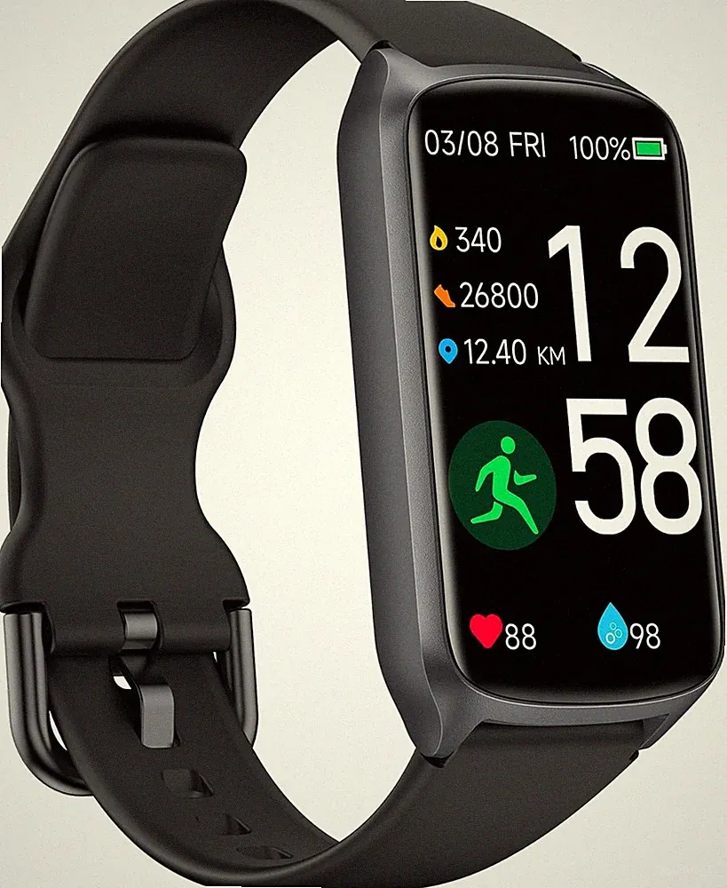 Fitness Tracker Fitnessuhr Damen Herren SpO2 Schlaf Herzfrequenz 5ATM 15 Tage
