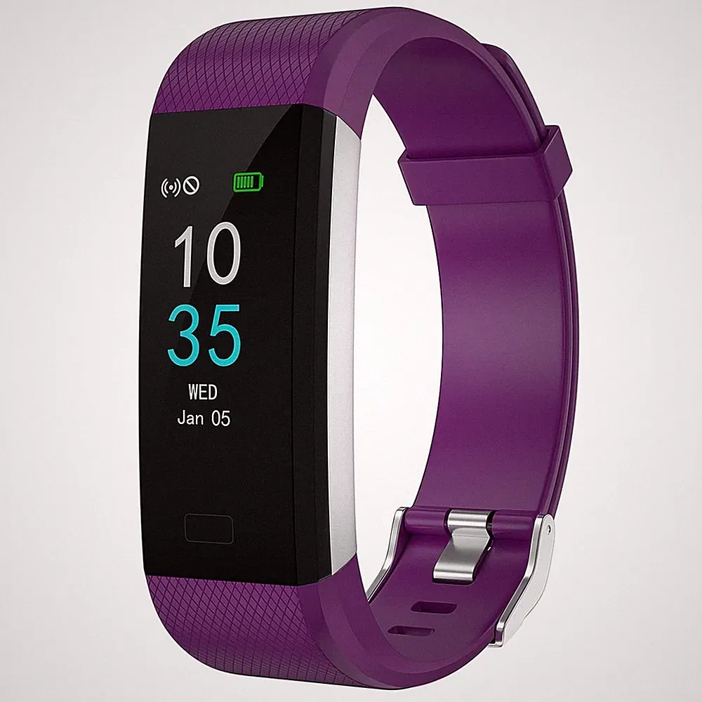 Fitness Tracker Wasserdicht Violett Schrittzähler