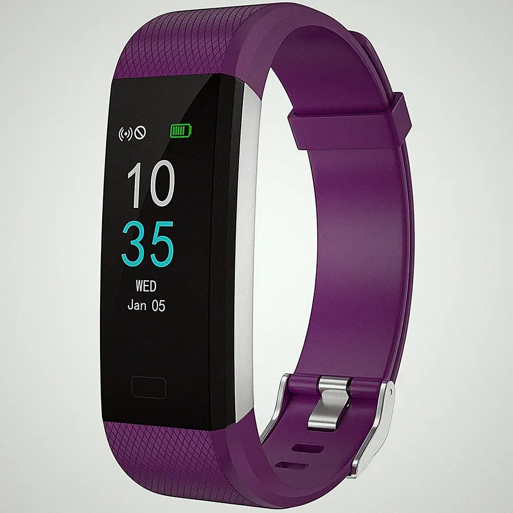 Fitness Tracker Wasserdicht Violett Schrittzähler