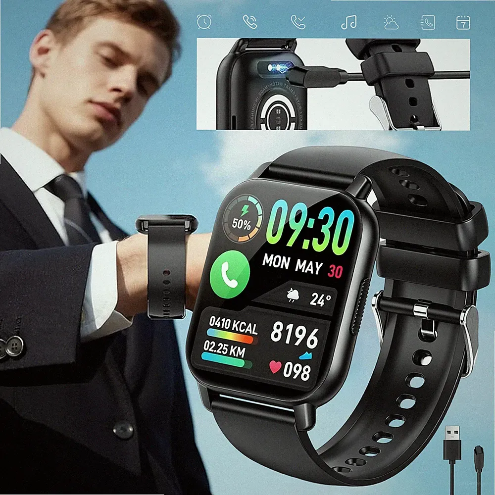 Fitnessuhr Gesundheitsuhr Smartwatch Smart Watch Wasserdicht HD Für Android