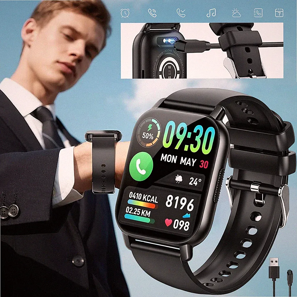 Fitnessuhr Gesundheitsuhr Smartwatch Smart Watch Wasserdicht HD Für Android