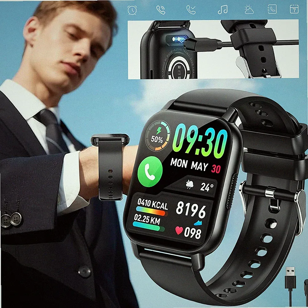Fitnessuhr Gesundheitsuhr Smartwatch Smart Watch Wasserdicht HD Für Android