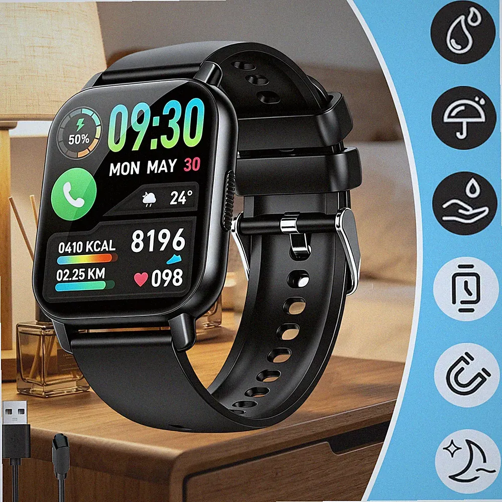 Fitnessuhr Sportuhr Smartwatch Smart Watch Wasserdicht Bluetooth Touchscreen