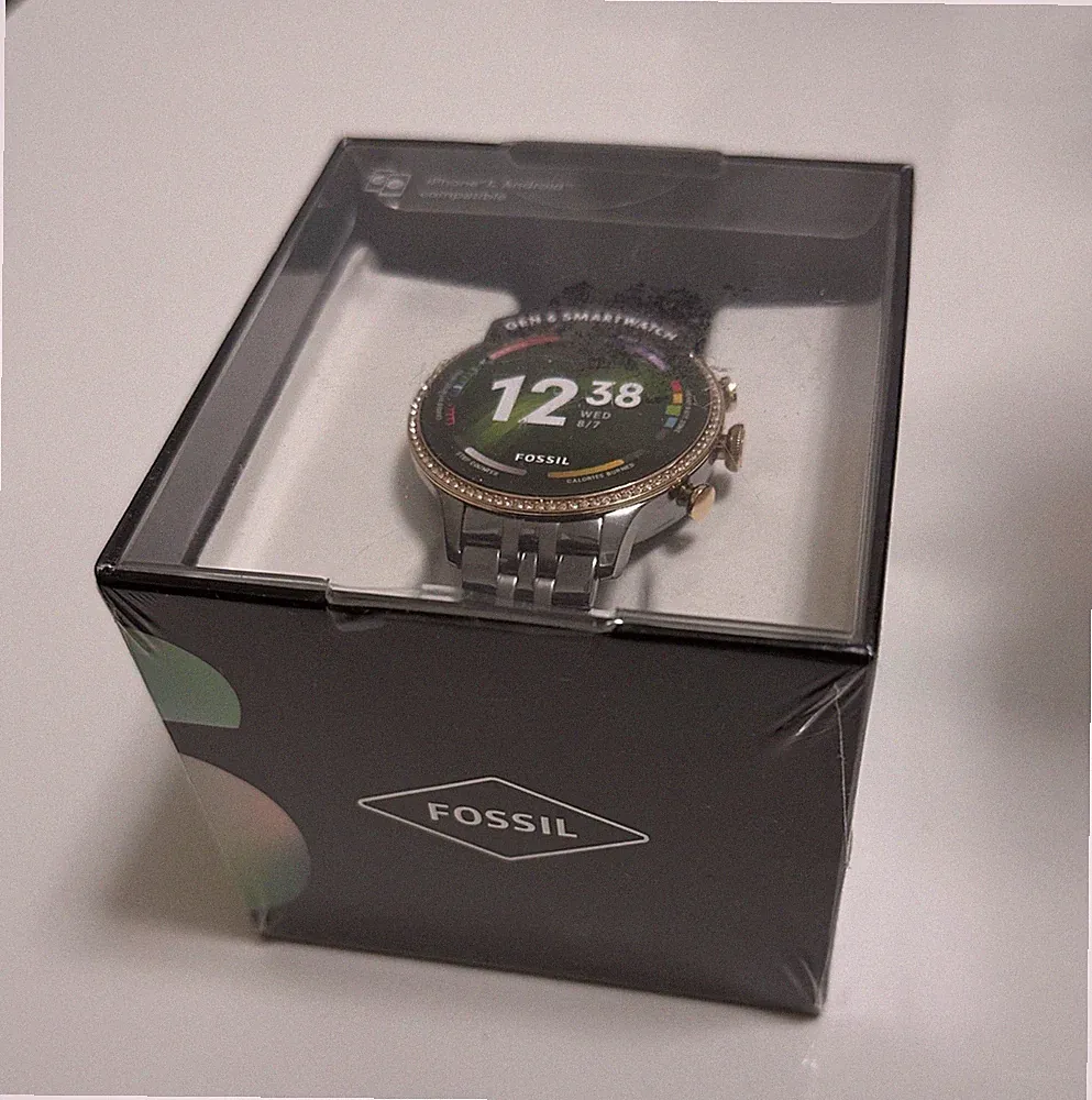 Fossil Damen Smartwatch 6 Generation Edelstahl Grau FTW6078