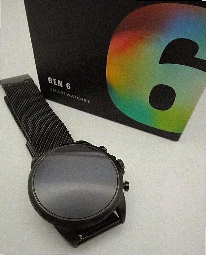 Fossil FTW4066 Herren-Smartwatch Armbanduhr der 6. Generation Wear OS Black ed