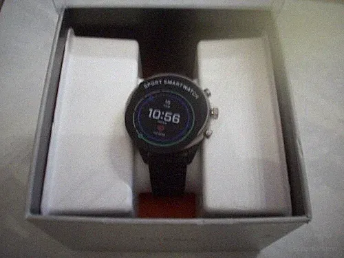 Fossil FTW6024 - Damen Smartwatch mit Silikon Armband - schwarz - Neu / OVP
