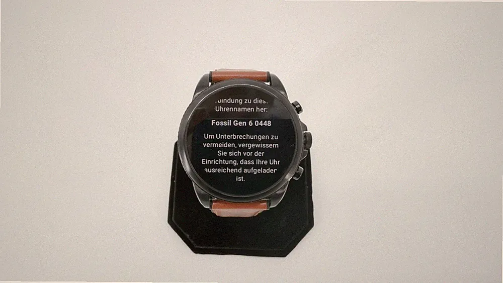 Fossil Gen 6E FTW4062 Smartwatch 44mm Wear OS GPS NFC AMOLED Leder Schwarz/Braun