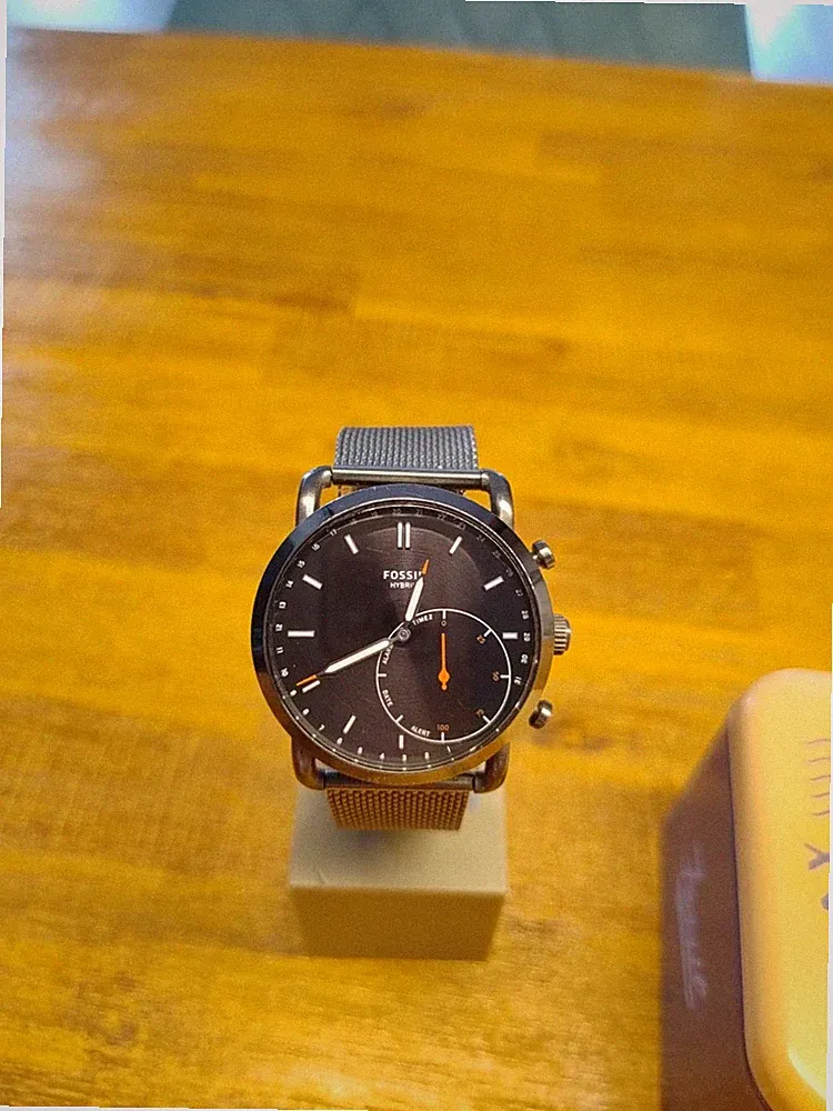 Fossil Herren Hybrid Commuter Uhr Q Smartwatch, neue Batterie, Grau Chrom