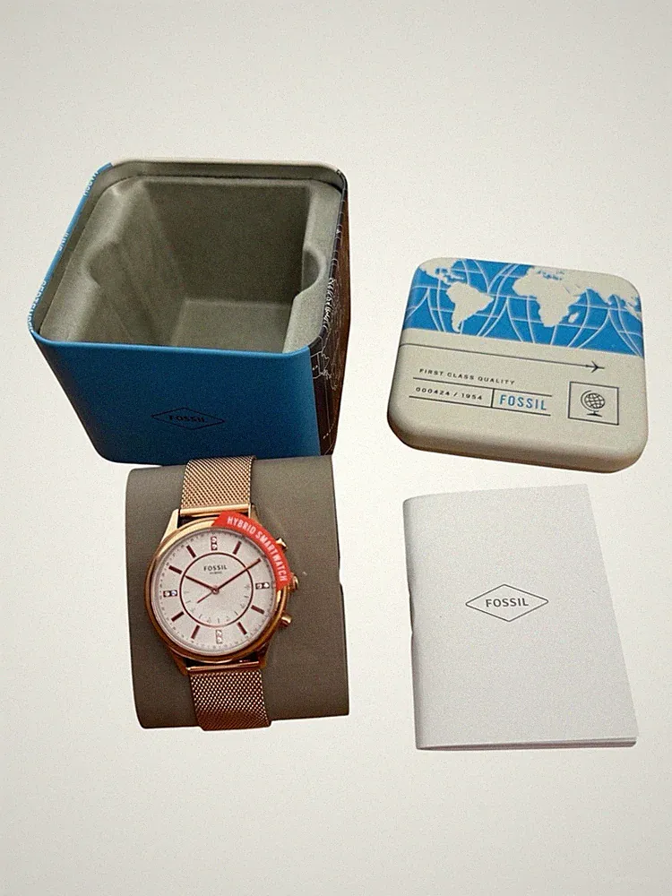 Fossil Hybrid Smartwatch BQH3005 Roségold Damen Uhr OVP Mesh Armband Neu