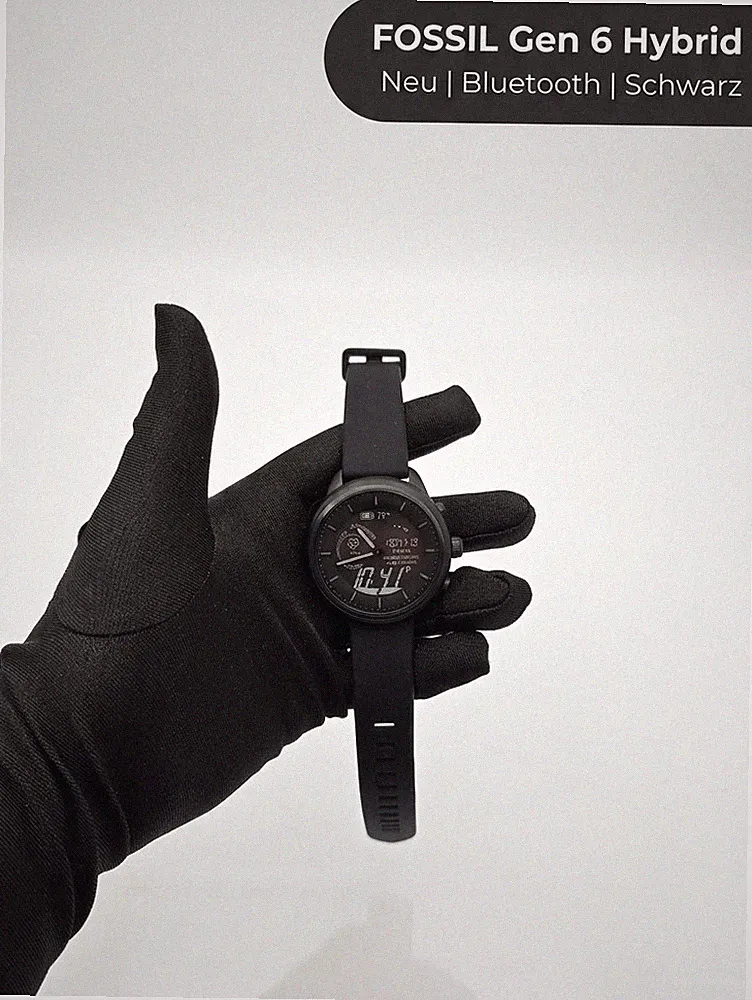 Fossil Hybrid Smartwatch Gen 6 FTW7080 Damen Uhr Silikon Schwarz Bluetooth Neu