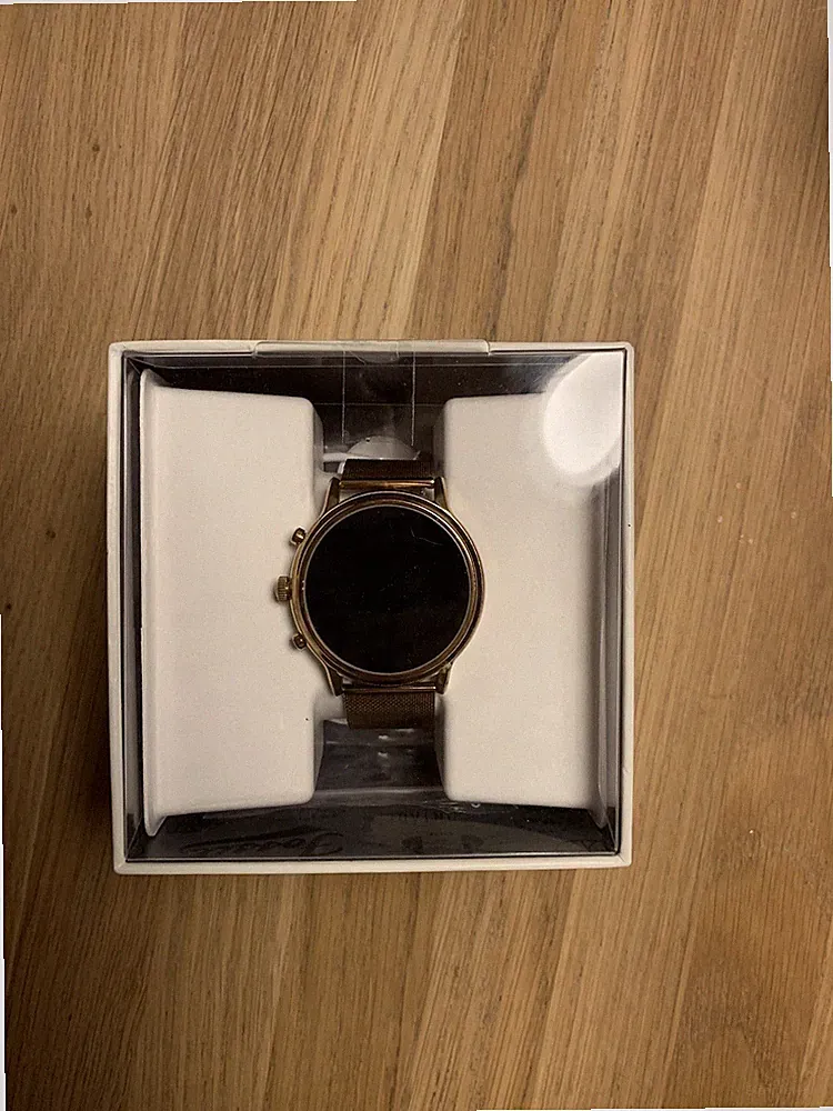 Fossil Julianna HR FTW6061 44mm Silberes Edelstahlgehäuse mit Silberem...