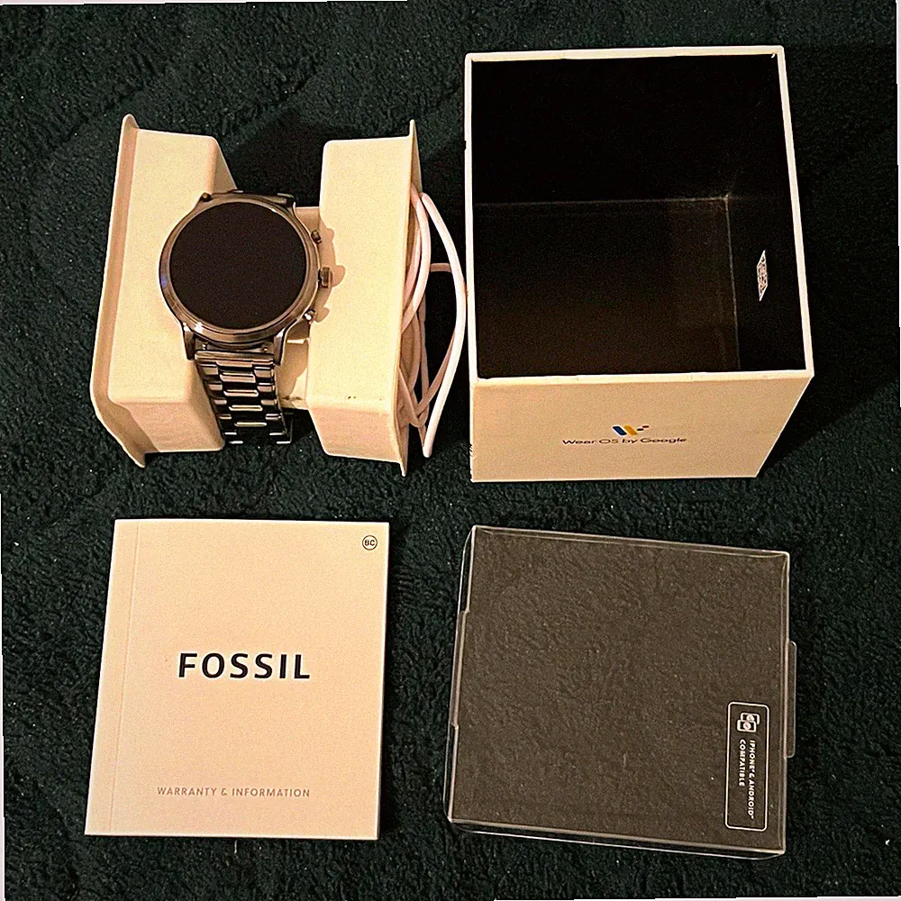 Fossil Q Smartwatch FTW4024 Wear OS Touchscreen 44 mm Edelstahlarmband Silber