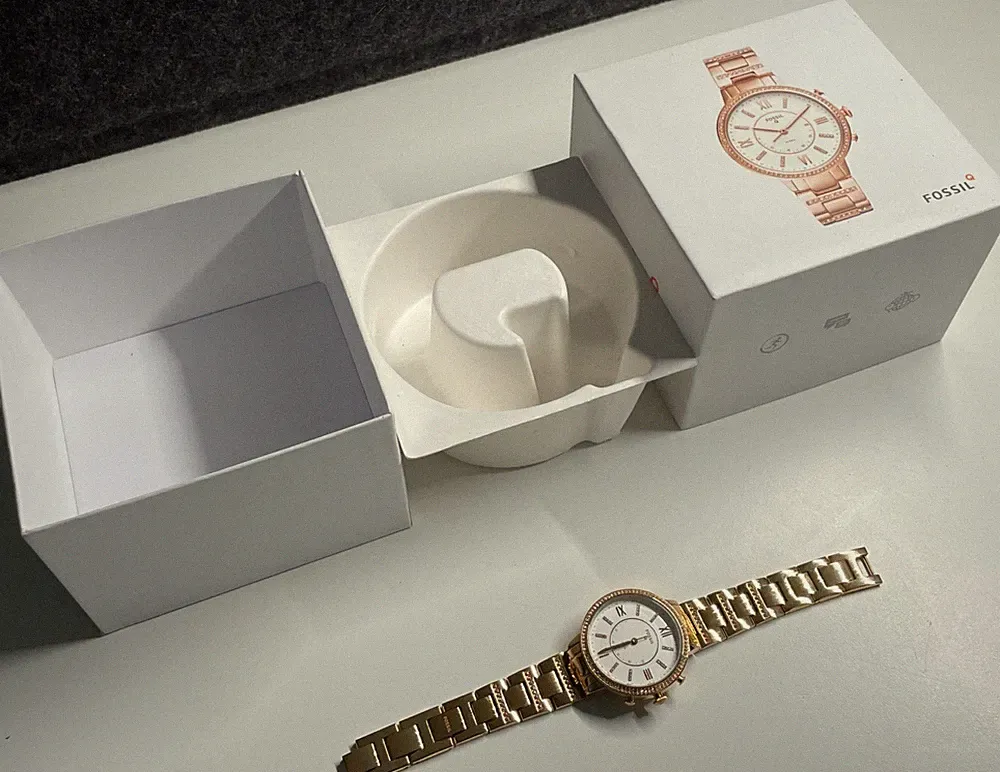 Fossil Q Virginia Hybrid Smartwatch 29 mm Edelstahl Roségold FTW5010