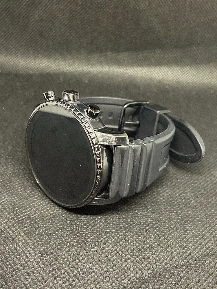 Fossil Smartwatch Q Explorist FTW4018 HR Gen 4 Uhr, Herrenuhr, Silikonarmband