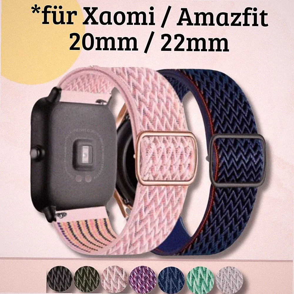 Für AMAZFIT Watch GTS GTR Balance Smartwatch Armband ✅ 20mm 22mm Nylon elastisch