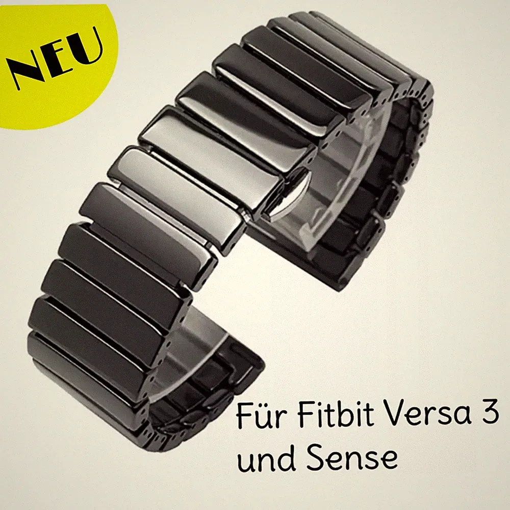 Für Fitbit Versa 3/Sense Armband Keramik Uhrband ✅ Smartwatch Ersatzarmband