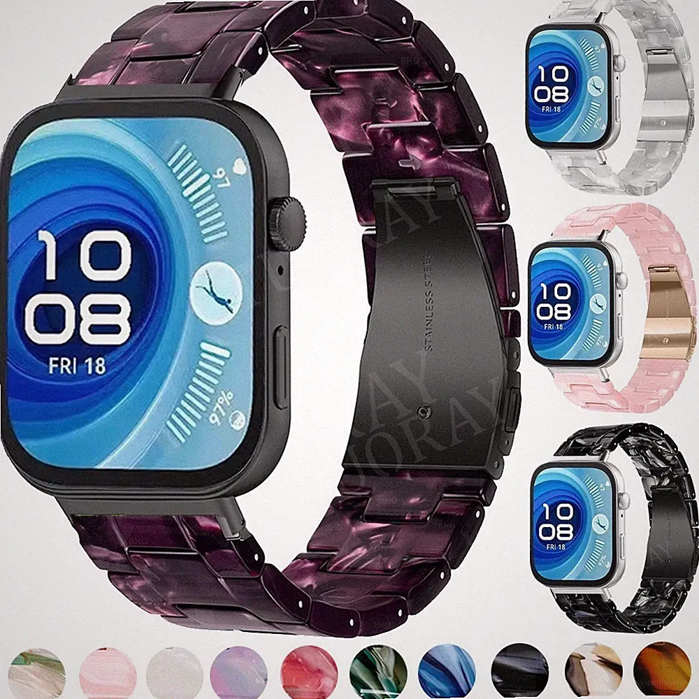 Für Huawei Watch Fit 3 4 Pro Harz Resin Armband Smartwatch Ersatz Uhrenarmband