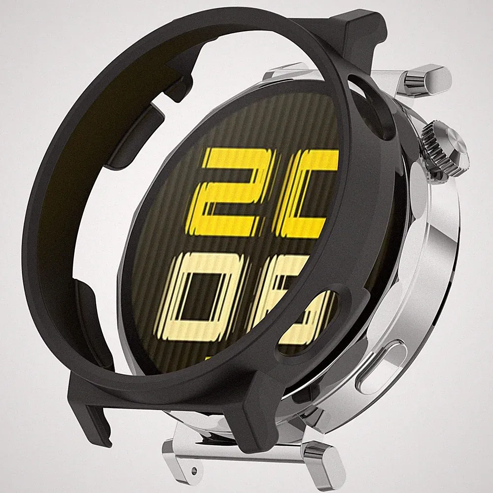 Für Huawei Watch GT 5 41mm Design PC Smart Watch Schutz Gehäuse Hülle Schwarz
