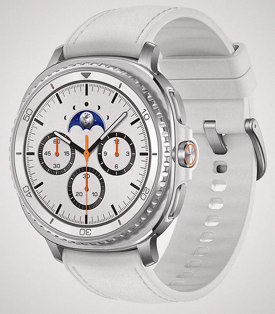 Galaxy Watch8 Classic, Smartwatch weiß, 46mm, LTE, Hybrid-Armband