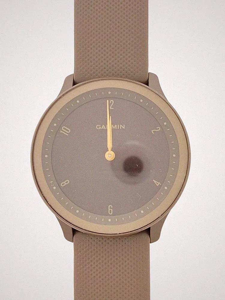 GARMIN Analog Smartwatch Gummi Braun Braun Gehäuse 4cm Zifferblatt 3,1cm Bandbreite 2cm B
