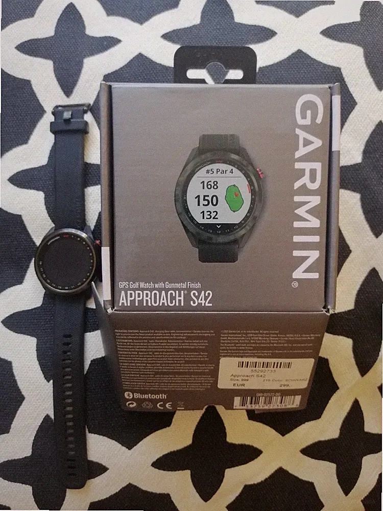 Garmin Approach S42 Golf GPS-Uhr Smartwatch Bluetooth Schwarz
