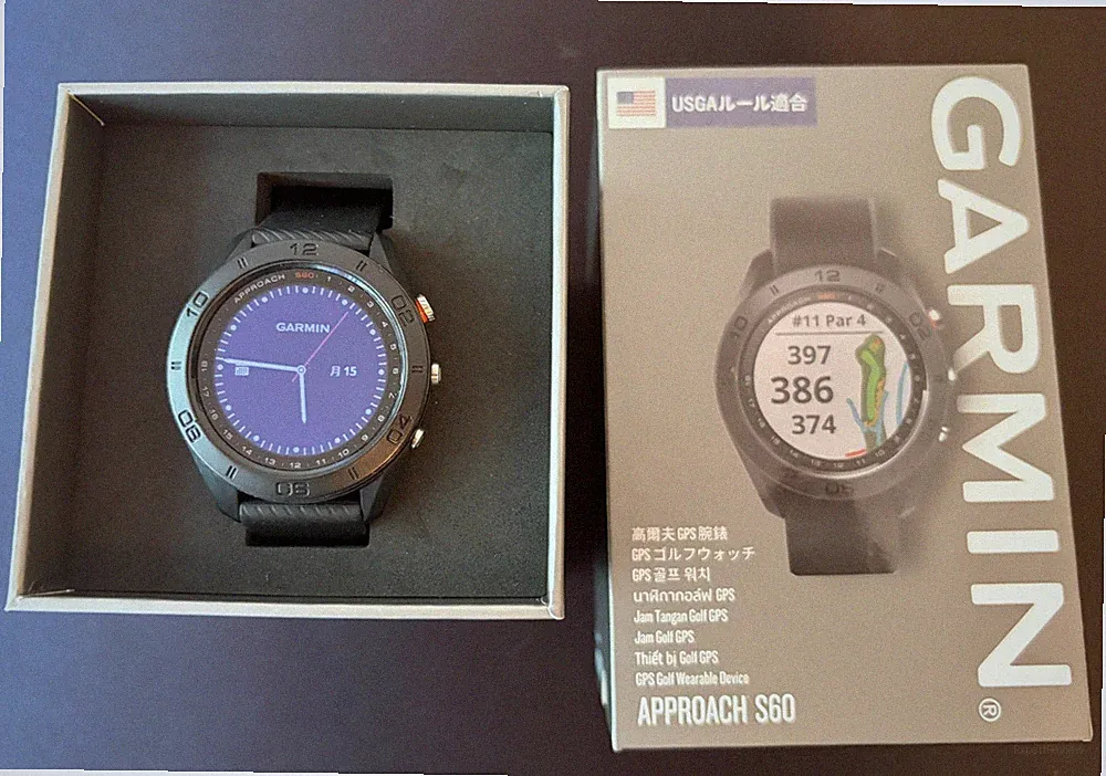 Garmin Approach S60 Golfuhr schwarz GPS Smartwatch gebraucht