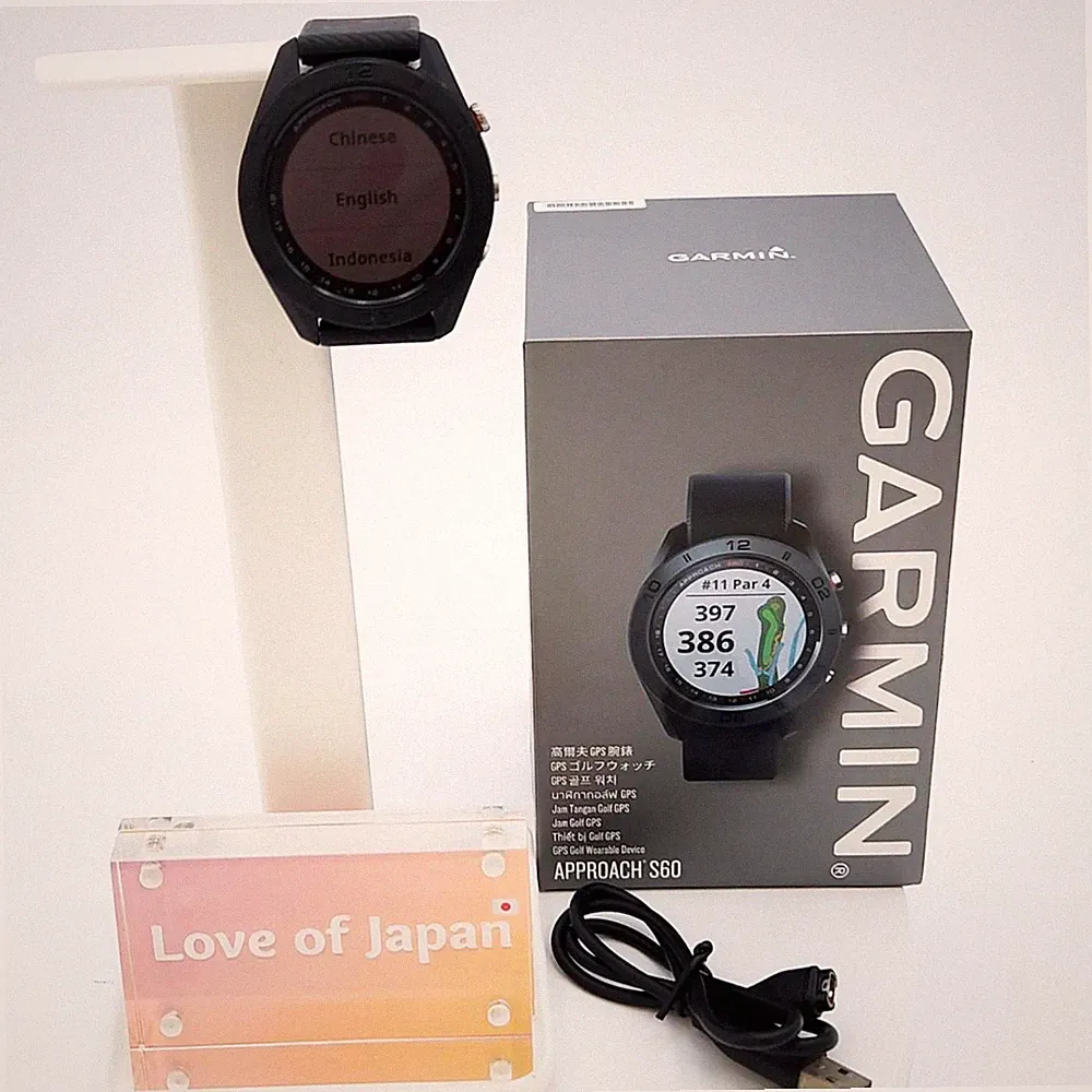 Garmin Approach S60 Golfuhr Schwarz GPS Smartwatch Top Zustand