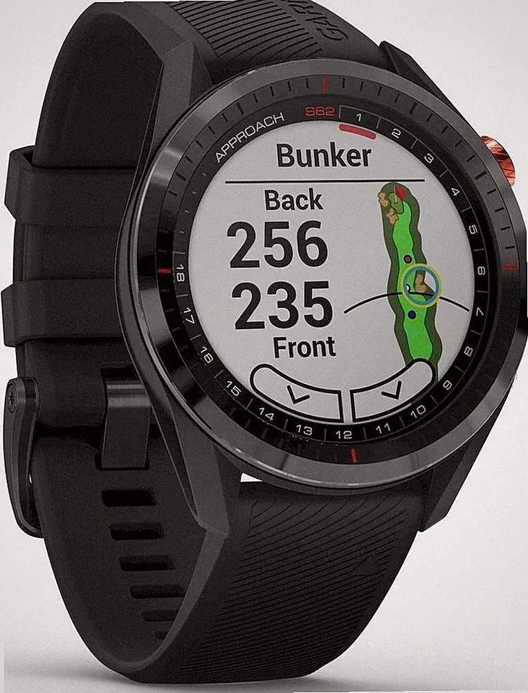 Garmin Approach S62 Bundle Smartwatch 3x CT10 Schlägersensoren GPS-Golfuhr Black