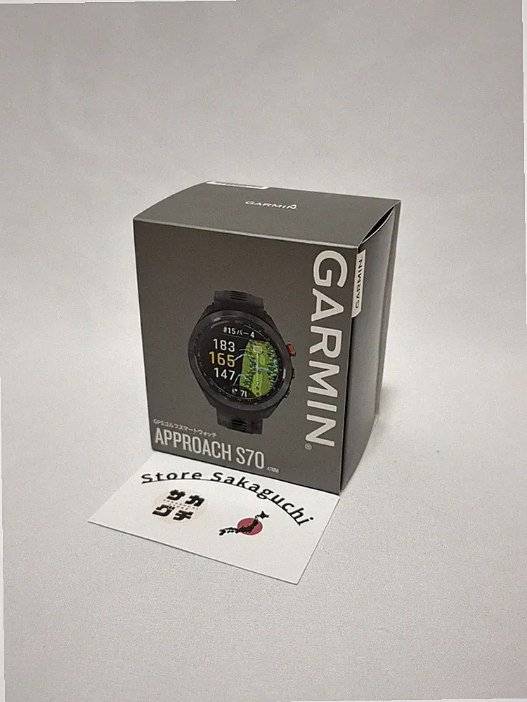 Garmin Approach S70 Schwarz Rot Golf GPS Smartwatch AMOLED 47mm Herren Virtua...