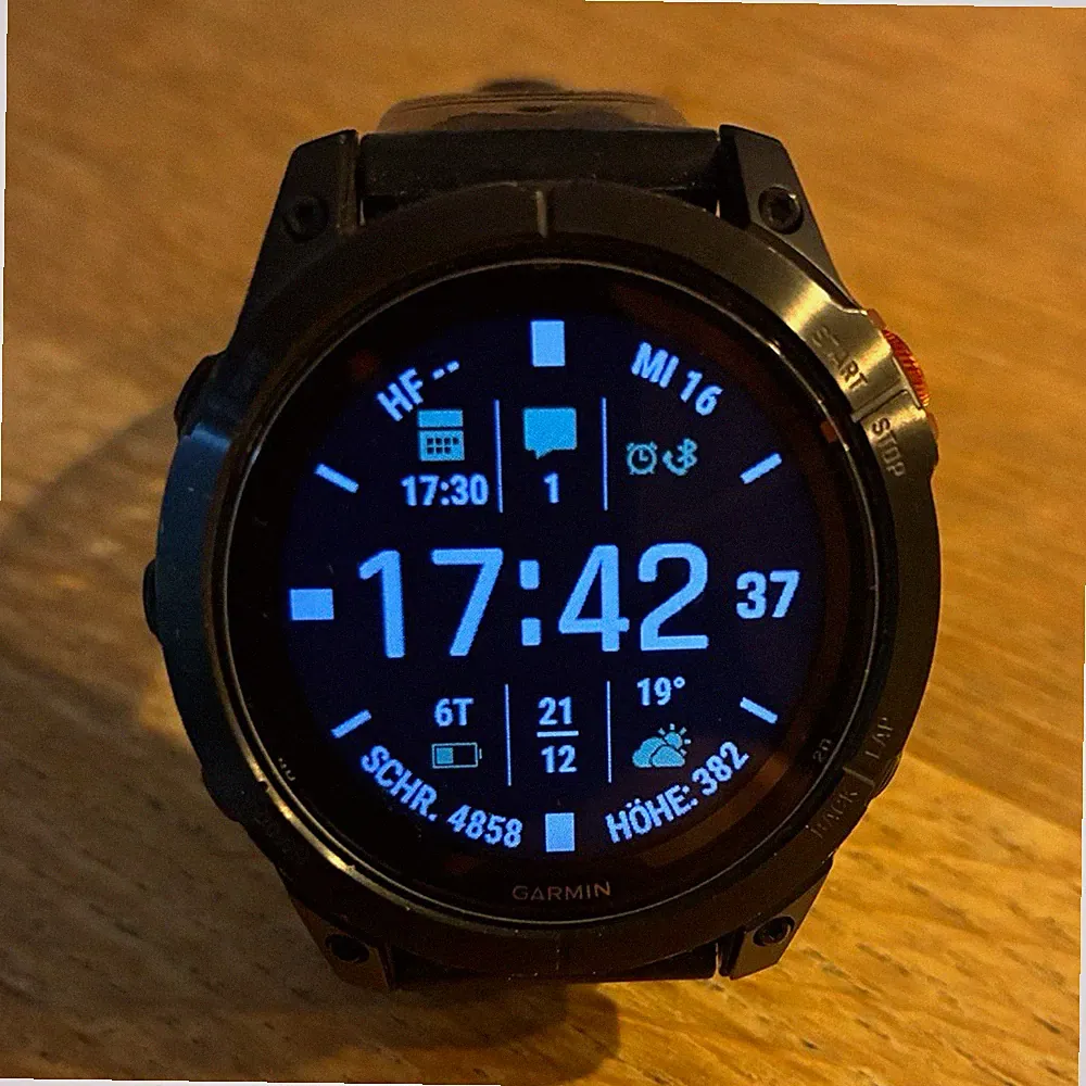 Garmin fēnix 7 Pro Solar Smartwatch 47 mm Schwarz Silikonarmband Android/iOS