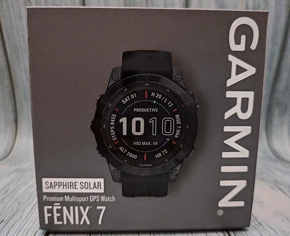 Garmin fēnix 7 Sapphire Solar Multisport GPS Smartwatch schwarz mit Armband