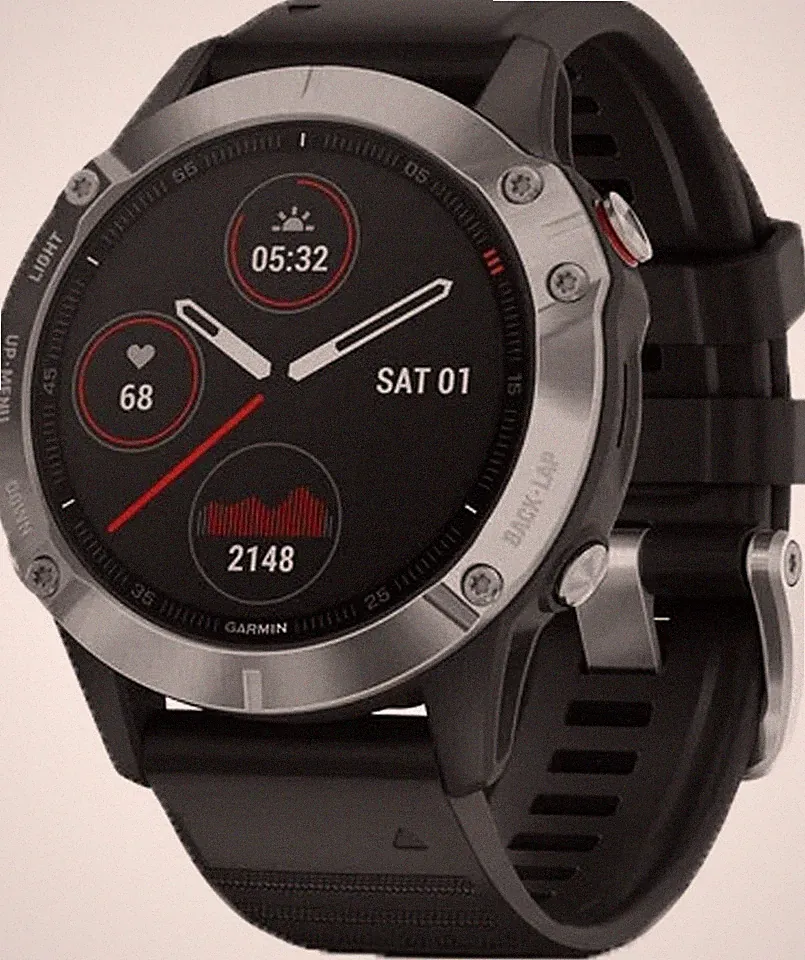 Garmin Fenix 6 GPS-Multisport-Smartwatch 47mm Silber/Schwarz Bluetooth ANT+ OVP