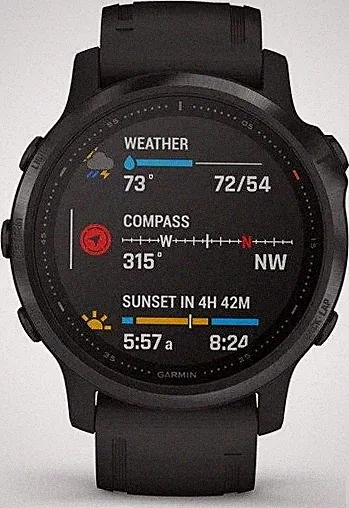 Garmin fenix 6 Pro 42mm Edelstahlgehäuse schwarz Gut - Refurbished