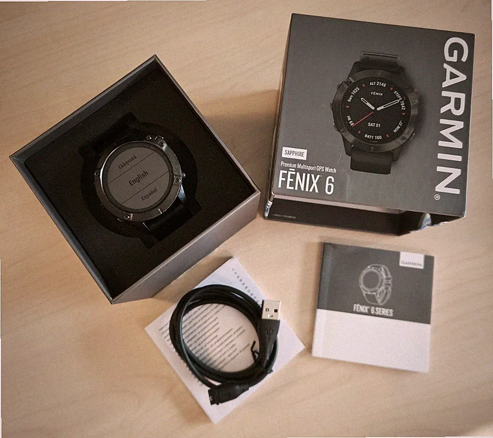 Garmin Fenix 6 Sapphire GPS Multisport Smartwatch Schiefergrau