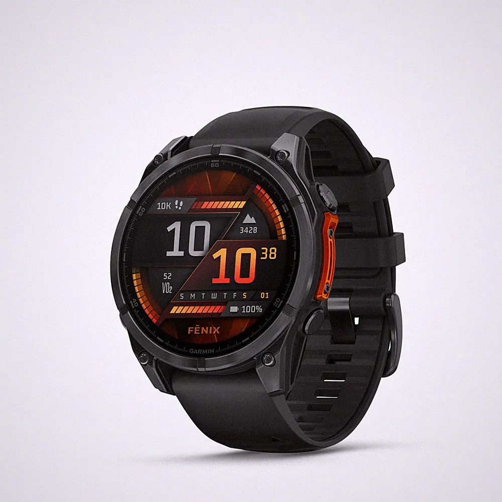 Garmin fenix 8 47 mm AMOLED Smartwatch Schwarz Schiefergrau QuickFit Silikon