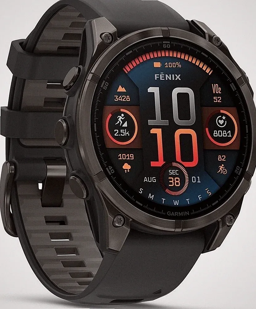 Garmin Fenix 8 Multisportuhr, 47mm, Amoled, Sapphire, black/grey