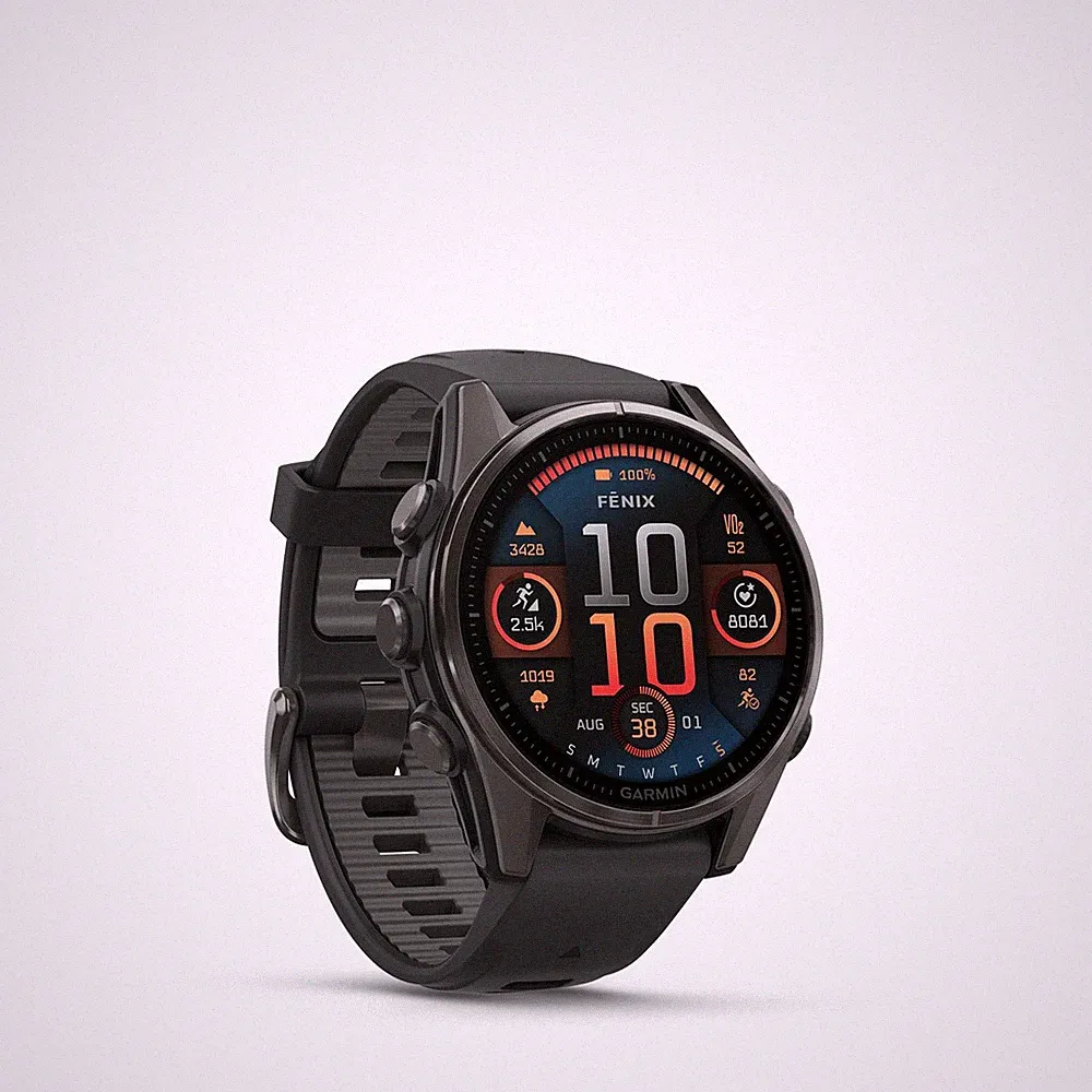 Garmin Fenix 8 Multisportuhr Herren 43mm Amoled Sapphire Schwarz Grau Smartwatch