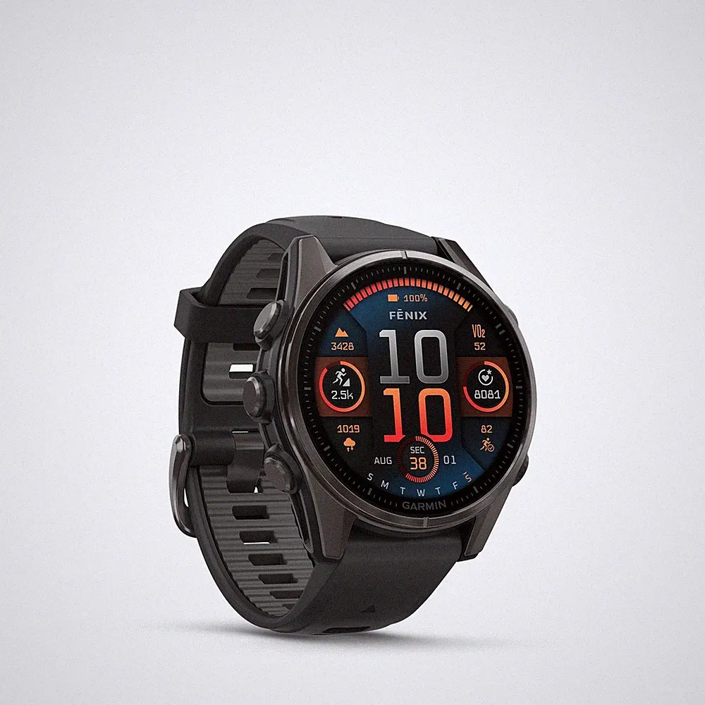 Garmin Fenix 8 Multisportuhr Herren 43mm Amoled Sapphire Schwarz Grau Smartwatch