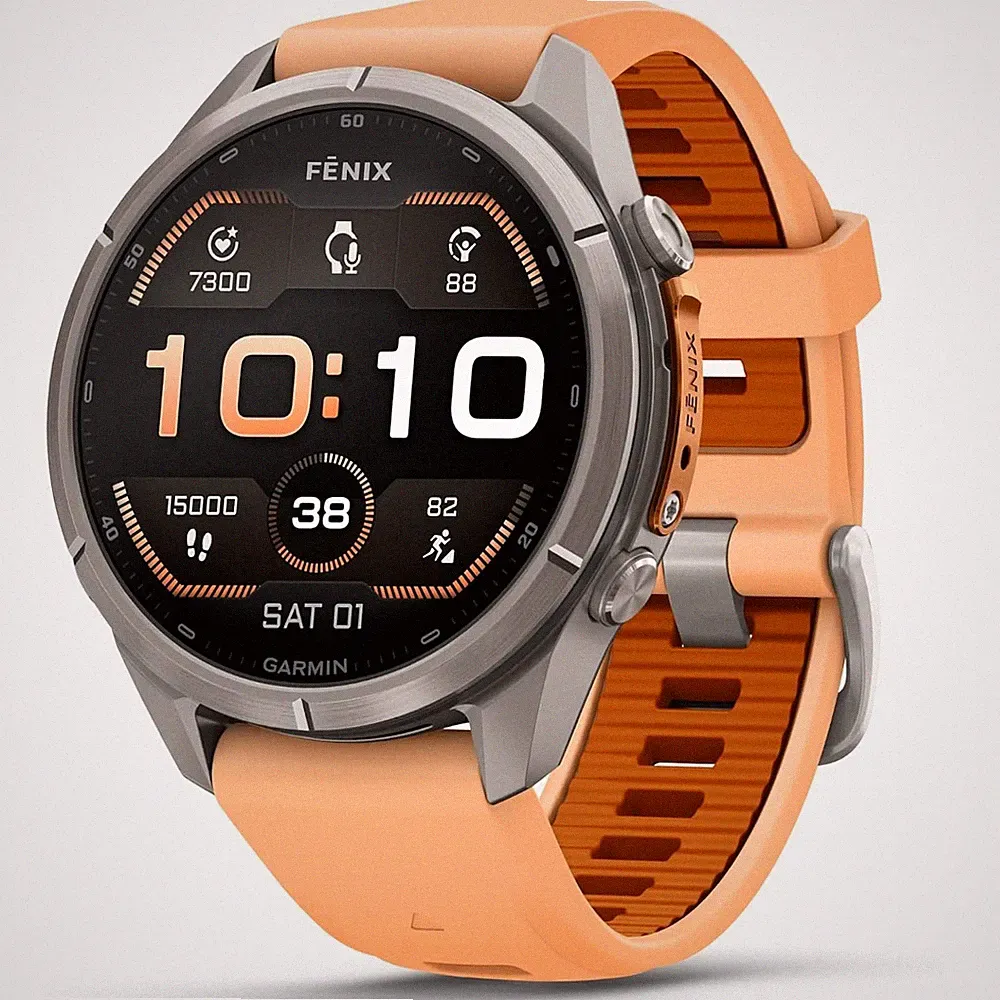 Garmin fenix 9 Pro GPS Smartwatch 43mm Pink Orange Sapphire AMOLED Health