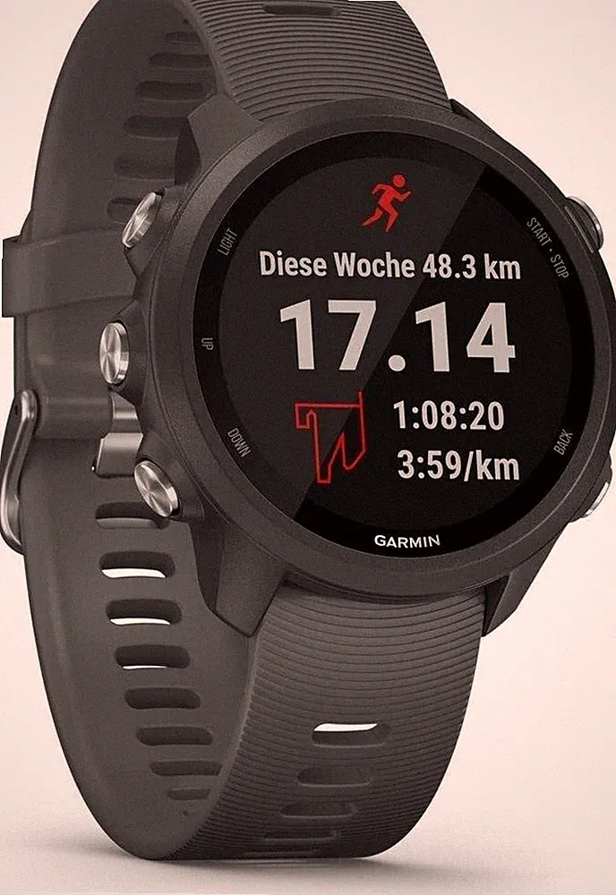 Garmin Forerunner 245 GPS Laufuhr Smartwatch Schiefergrau Herzfrequenz