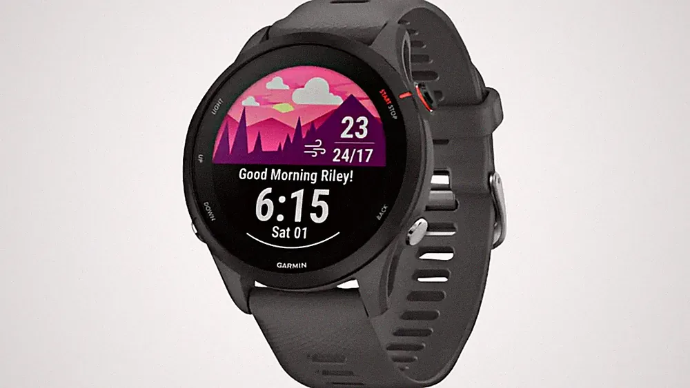 Garmin Forerunner 255 Smartwatch 46mm Schiefer-Grau, Schwarz