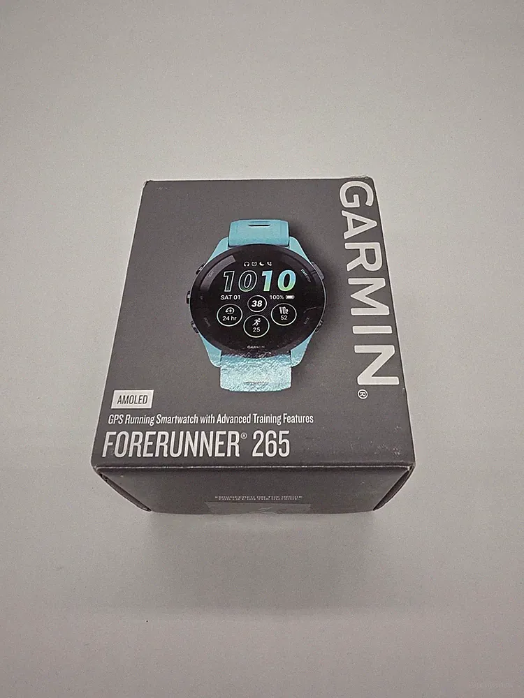 Garmin Forerunner 265, Smartwatch per la corsa, 46mm, GPS multi-b – NEU ohne OVP