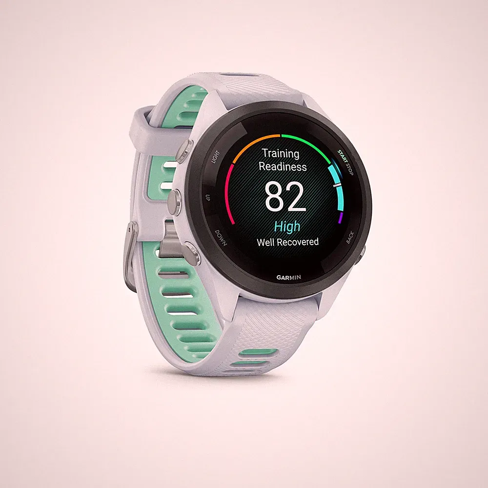 Garmin Forerunner 265S Music 42mm weiß/türkis GPS Sportuhr GWNJ-704